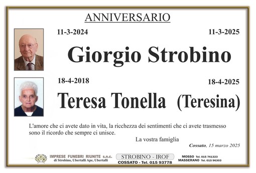 Anniversario Giorgio Strobino e Teresa Tonella (Teresina)