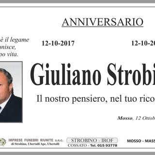 Giuliano Strobino, anniversario