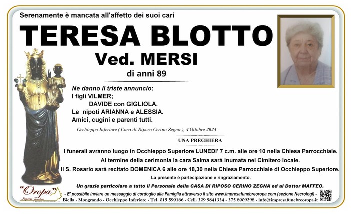 Teresa Blotto ved. Mersi