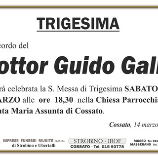 Trigesima Dott. Guido Gallo