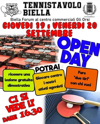 TT Biella, riparte la stagione agonistica: al Palaforum l’open day.