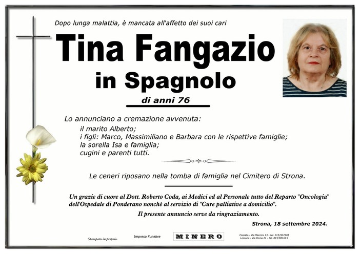 Tina Fangazio in Spagnolo