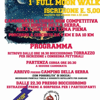 Full Moon Walk, a Torrazzo la prima camminata con la luna piena - Foto Pro Loco Torrazzo