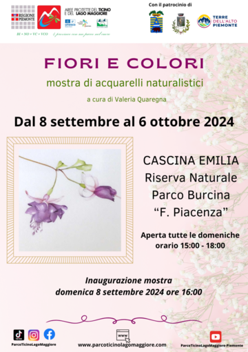 “Fiori e Colori” a Cascina Emilia: presentata la mostra di acquerelli naturalistici.