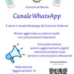 Benna ha attivato un canale WhatsApp