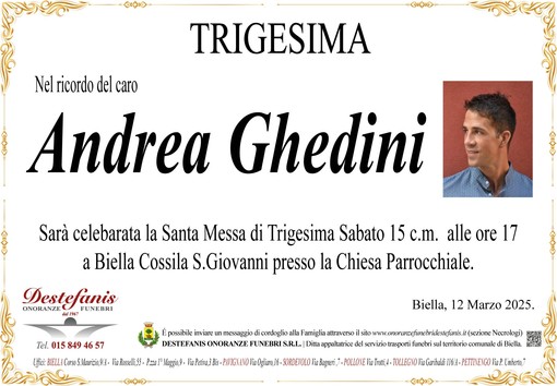 Andrea Ghedini, trigesima