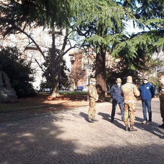 Biella si prepara all’adunata, Alpini e Carabinieri effettuano i sopralluoghi - Foto Remo Cagnazzi.