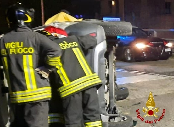 Cerrione, auto si ribalta lungo la Bretella Lancia, foto archivio