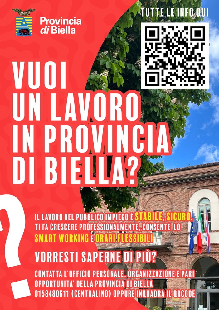 La Provincia di Biella assume, ecco quali figure