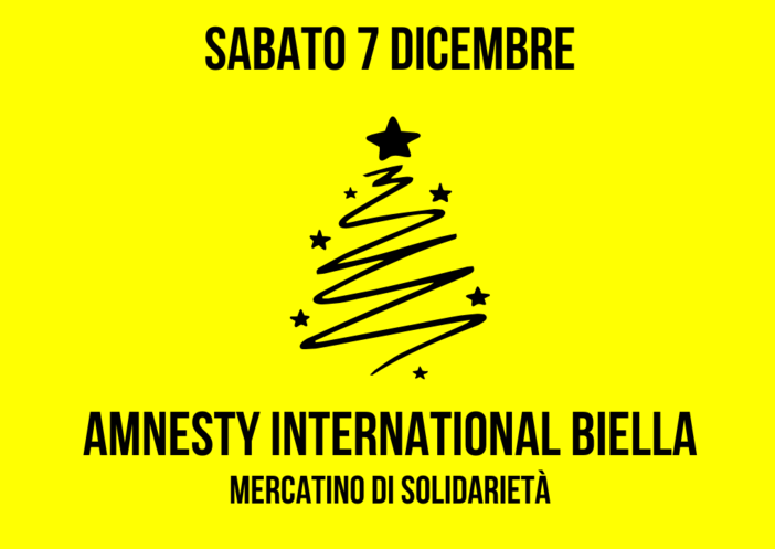 Biella, Amnesty International al Mercatino di Solidarietà.