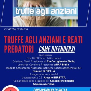 Truffe agli anziani e reati predatori, come difendersi nell'incontro tra Carabinieri e pensionati