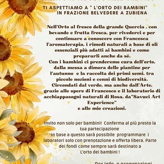 &quot;Arte nell'orto&quot; per immergersi nella natura: a Zubiena l'evento per bambini.