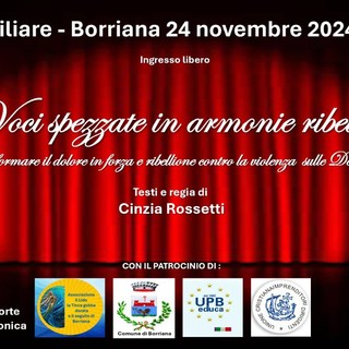 A Borriana l'evento &quot;Voci spezzate in armonie ribelli&quot; contro la violenza sulle donne