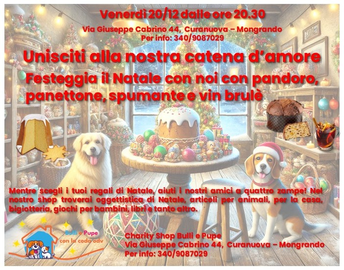 Bulli e Pupe con la Coda vi invita alla Festa degli Auguri per i suoi pelosetti