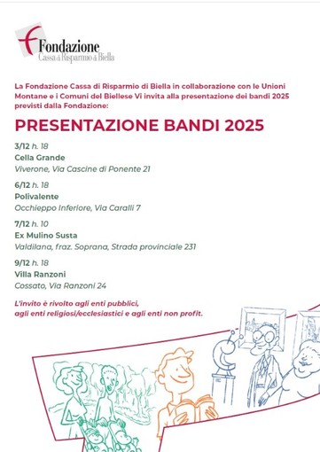 Sviluppo economico del territorio, la Fondazione CRB presenta i bandi 2025