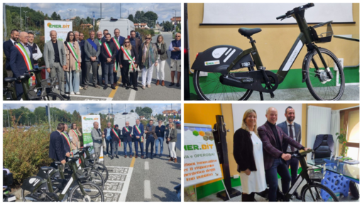 Ponderano, taglio del nastro alla prima postazione di Bike Sharing firmata ENER.BIT.