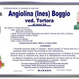 Angiolina (Ines) Boggio, ved. Tortora