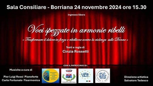 A Borriana l'evento &quot;Voci spezzate in armonie ribelli&quot; contro la violenza sulle donne