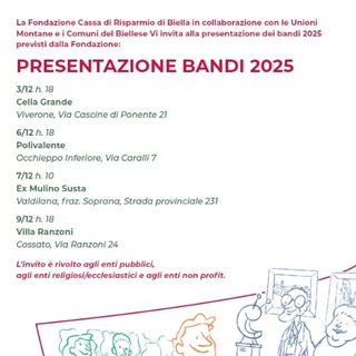 Sviluppo economico del territorio, la Fondazione CRB presenta i bandi 2025