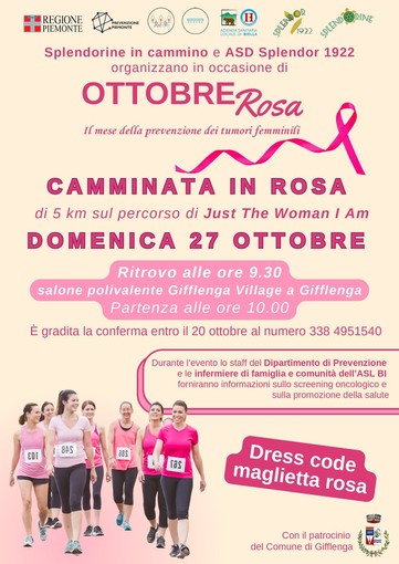 A Gifflenga la Camminata in Rosa, a sostegno della ricerca per il tumore al seno.