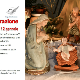 Presepe nell'antico borgo di Crocemosso.