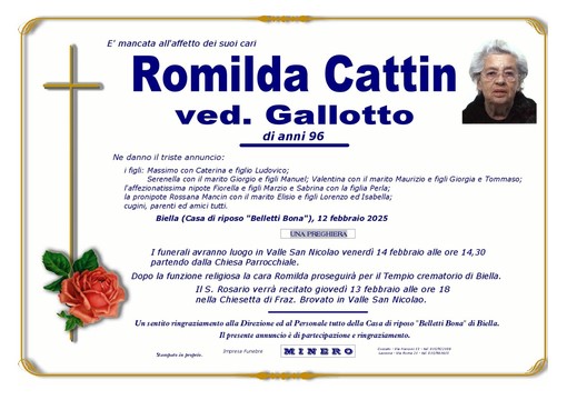 Romilda Cattin, ved. Gallotto