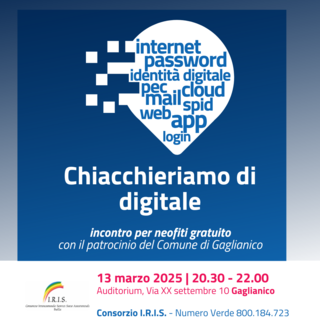 &quot;Chiacchieriamo di digitale&quot;, a Gaglianico l'incontro gratuito.