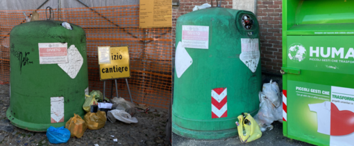 A Biella Chiavazza e al Piazzo campane del vetro stracolme, Cosrab: &quot;A breve risolveremo la situazione&quot;