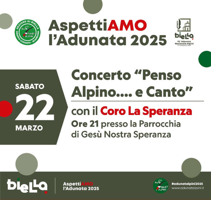 Concerto in attesa dell'Adunata a Cossato &quot;Penso alpino e canto&quot;