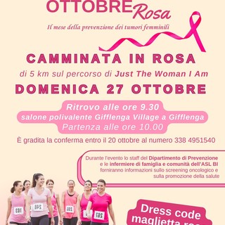 A Gifflenga la Camminata in Rosa, a sostegno della ricerca per il tumore al seno.