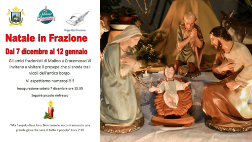 Presepe nell'antico borgo di Crocemosso.