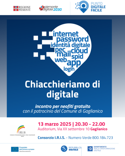 &quot;Chiacchieriamo di digitale&quot;, a Gaglianico l'incontro gratuito.