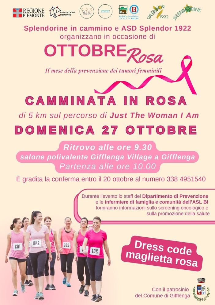 A Gifflenga la Camminata in Rosa, a sostegno della ricerca per il tumore al seno.