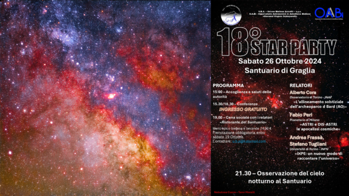 Sotto un cielo trapuntato di stelle: al Santuario di Graglia il 18° Star Party.