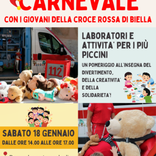 Carnevale con i Giovani della Croce Rossa di Biella: un pomeriggio di divertimento e solidarietà.