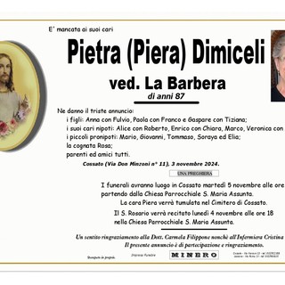 Pietra (Piera) Dimiceli, ved. La Barbera