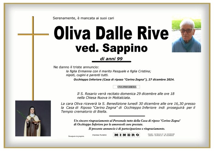 Oliva Dalle Rive Ved. Sappino