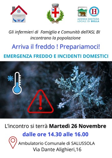 &quot;Arriva il freddo, prepariamoci&quot;, un incontro a Salussola