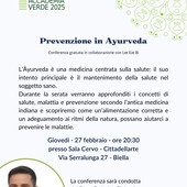 Prevenzione in Ayurveda, una conferenza gratuita a Città dell'Arte