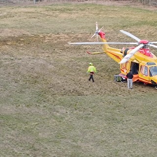 Casapinta, intervento d'urgenza dell'elisoccorso per una donna FOTO e VIDEO