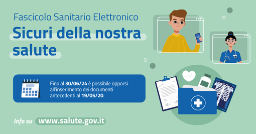 Regione Piemonte, Fascicolo sanitario elettronico: il caricamento dei dati scadrà il 30 giugno.