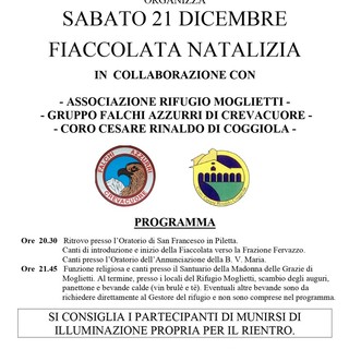 A Coggiola sabato la fiaccolata