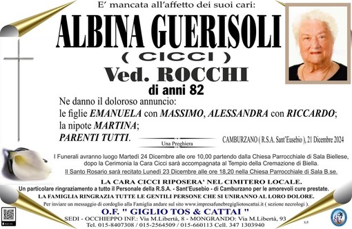 Albina Guerisoli (Cicci) Ved. Rocchi