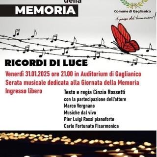 Giornata della Memoria: &quot;Ricordi di Luce&quot; a Gaglianico.