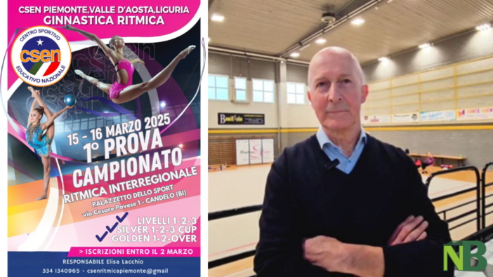 Candelo, campionato interregionale di ginnastica ritmica: l'intervista  a Carlo Vineis, presidente Rhythmic School.