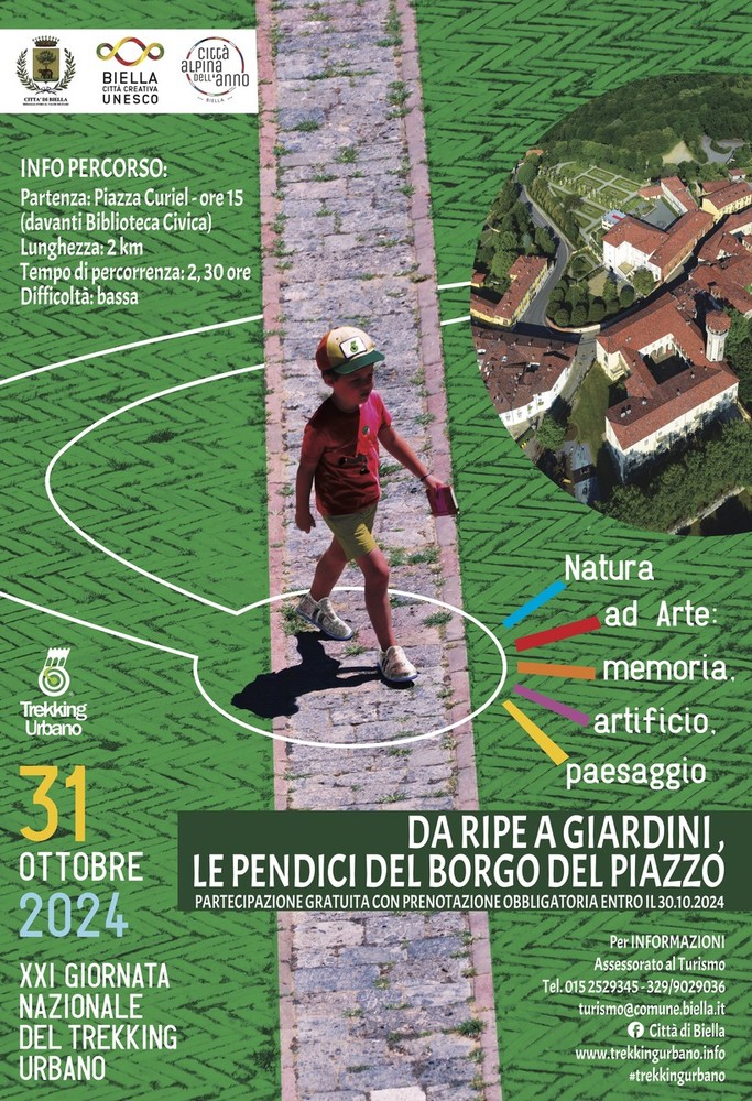 “Da ripe a giardini, le pendici del Borgo del Piazzo” a Biella nella Giornata Nazionale del Trekking Urbano