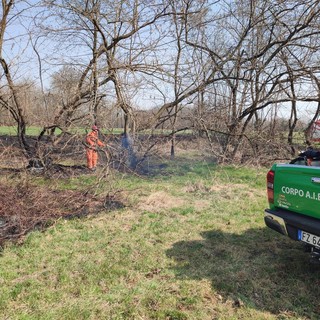 Mongrando: Fuoco nel sottobosco a San Clemente