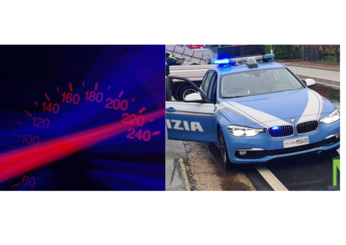 Ai 250 km/h al centro di Valdengo inseguiti dalla Polizia