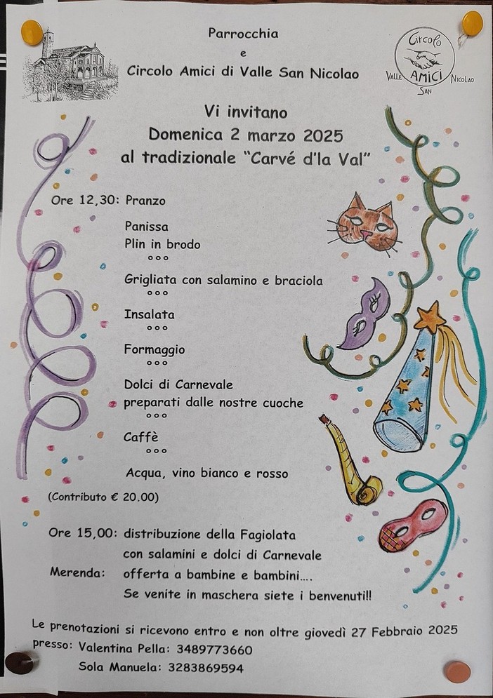 A Valle San Nicolao il &quot;Carvè d'la Val&quot; domenica 2 marzo