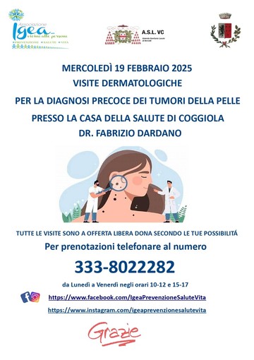 Visite dermatologiche a offerta libera a Coggiola